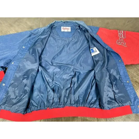 Vtg 90s Atlanta Braves Starter Jacket MLB Diamond Collection